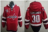 Capitals 30 Ilya Samsonov Red All Stitched Pullover Hoodie,baseball caps,new era cap wholesale,wholesale hats
